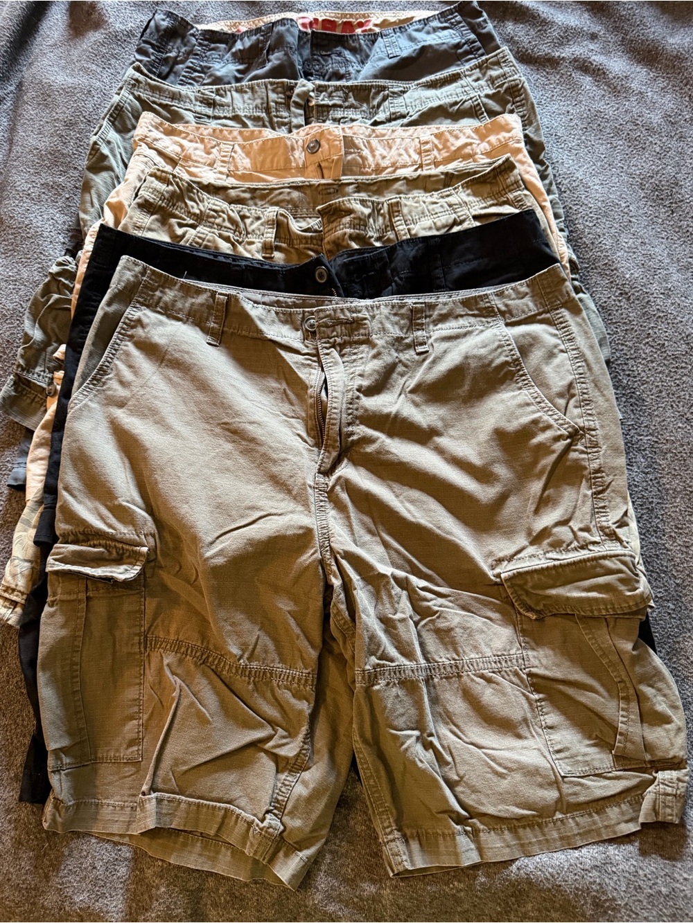 Mossimo Supply Co. Men's Cargo Shorts - Olive Khaki & Neutral Tones